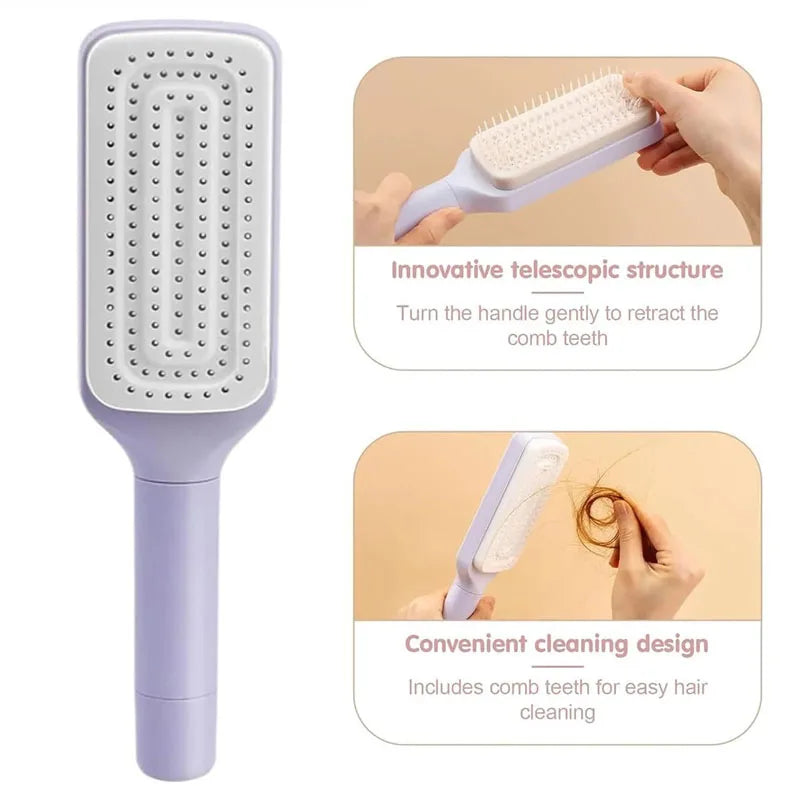 LuxeStrands™ Magic Self-Cleaning Brush